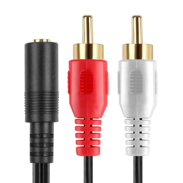 TNP 3.5mm to RCA Stereo Audio Cable Adapter (1.5FT) - 3.5mm Female to Stereo RCA Male Bi-Directional AUX Auxiliary... N4