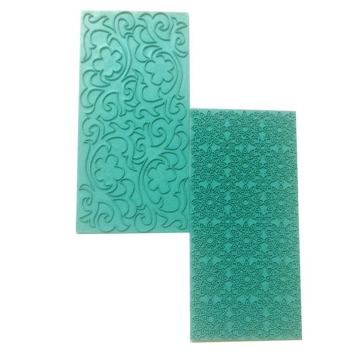 Mikiso Imprint Mat Set Gumpaste Flower deisgn Press Mold Fondant Cake Embosser for Cupcake Top Decoration Color... N4