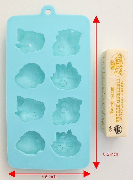 Zoie + Chloe Silicone Ice Tray & Mold for Gummy Bear, Jello, Chocolate, Soap, Crayon and More! N6