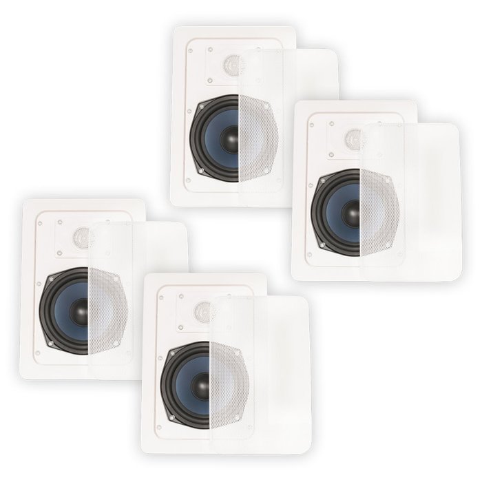 Blue Octave LW52 In Wall Speakers Home Theater Surround Sound 2-Way Speaker 2 Pair Pack