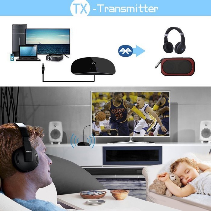 MAOZUA Bluetooth Transmitter and Receiver Wireless 2-in-1 Computer Wireless 3.5mm Adapter with Stereo Music Transmission... N6