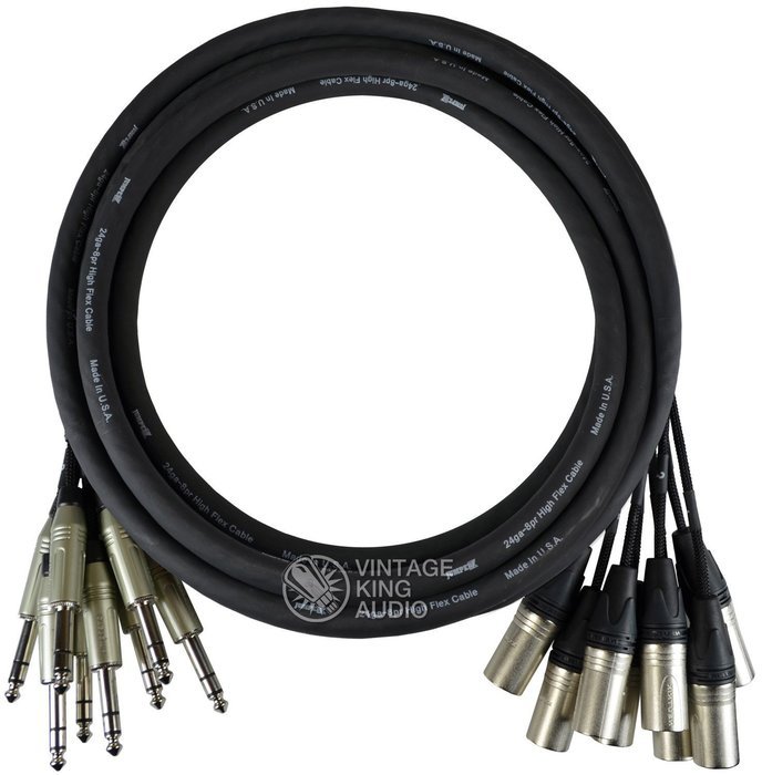 Vintage King Premium 8-Ch TRS-XLRM -15'