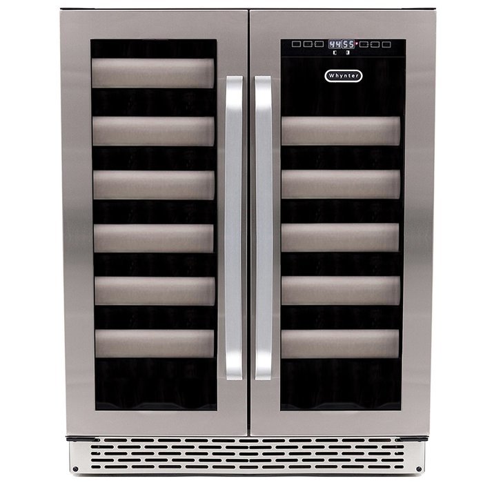 Whynter BWR-401DS Elite 40-Bottle Seamless Stainless Steel Door Dual Zone Built-in Wine Refrigerator N6