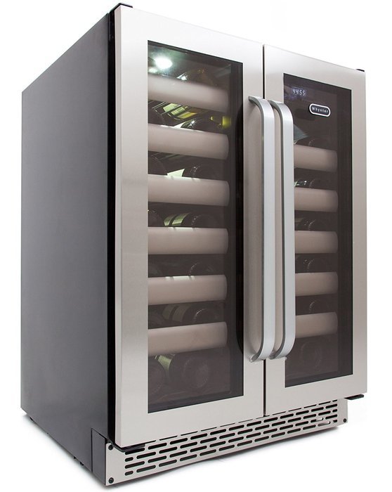 Whynter BWR-401DS Elite 40-Bottle Seamless Stainless Steel Door Dual Zone Built-in Wine Refrigerator N7