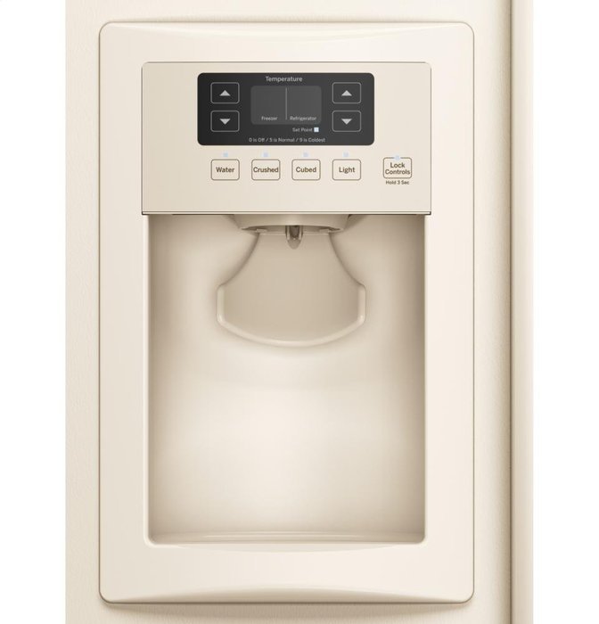 GE GSS20ETHCC 20.0 Cu. Ft. Bisque Side-By-Side Refrigerator N2