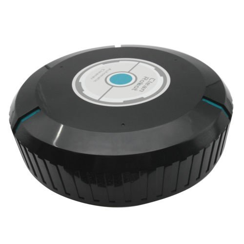 9" Wireless Home Robotic Smart Auto Robot Microfiber Tissue Dust Cleaner Black