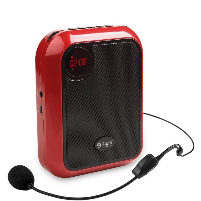 Chunnuan T200 Ultralight Portable Voice Amplifier Waist Support MP3 Format Audio With Headset Microphone for Tour... N5