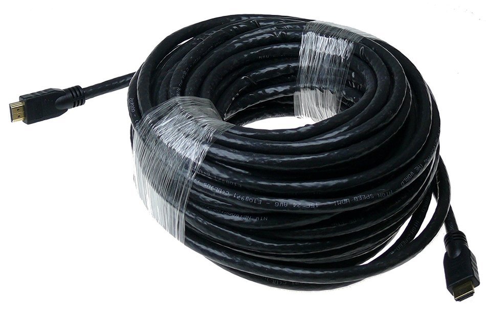 NTW 75 ft. True Plenum HDMI cable (CMP rated), 24 AWG, Gold plated Connector, with Redmere chipset Made in USA... N4