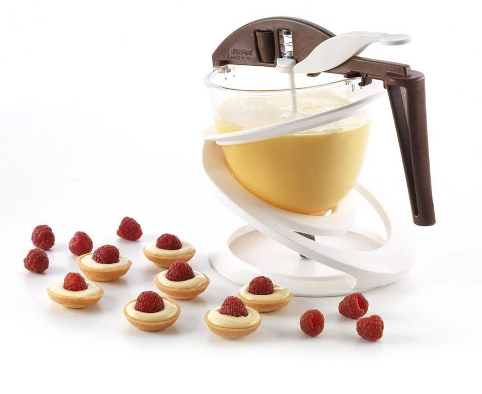 Silikomart Chocolate Dispensing Funnel with Base and 3 Assorted Tips