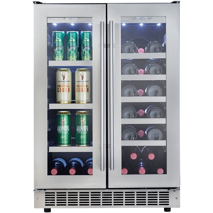 Danby DBC047D1BSSPR Silhouette Built-In Beverage Center, 4.7 Cubic Feet, Black/Stainless Steel/Glass N3