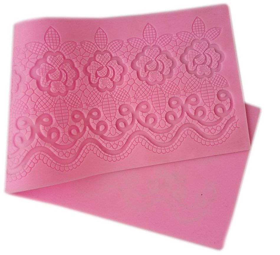Lesirit Silicone Fondant Cake Decorating Mold Lace Chocolate Lace Mold Mat (B) N4