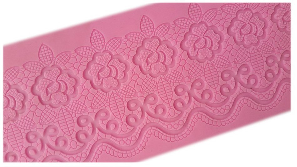 Lesirit Silicone Fondant Cake Decorating Mold Lace Chocolate Lace Mold Mat (B) N5