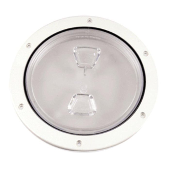 Beckson 6 Clear Center Screw Out Deck Plate - White consumer electronics