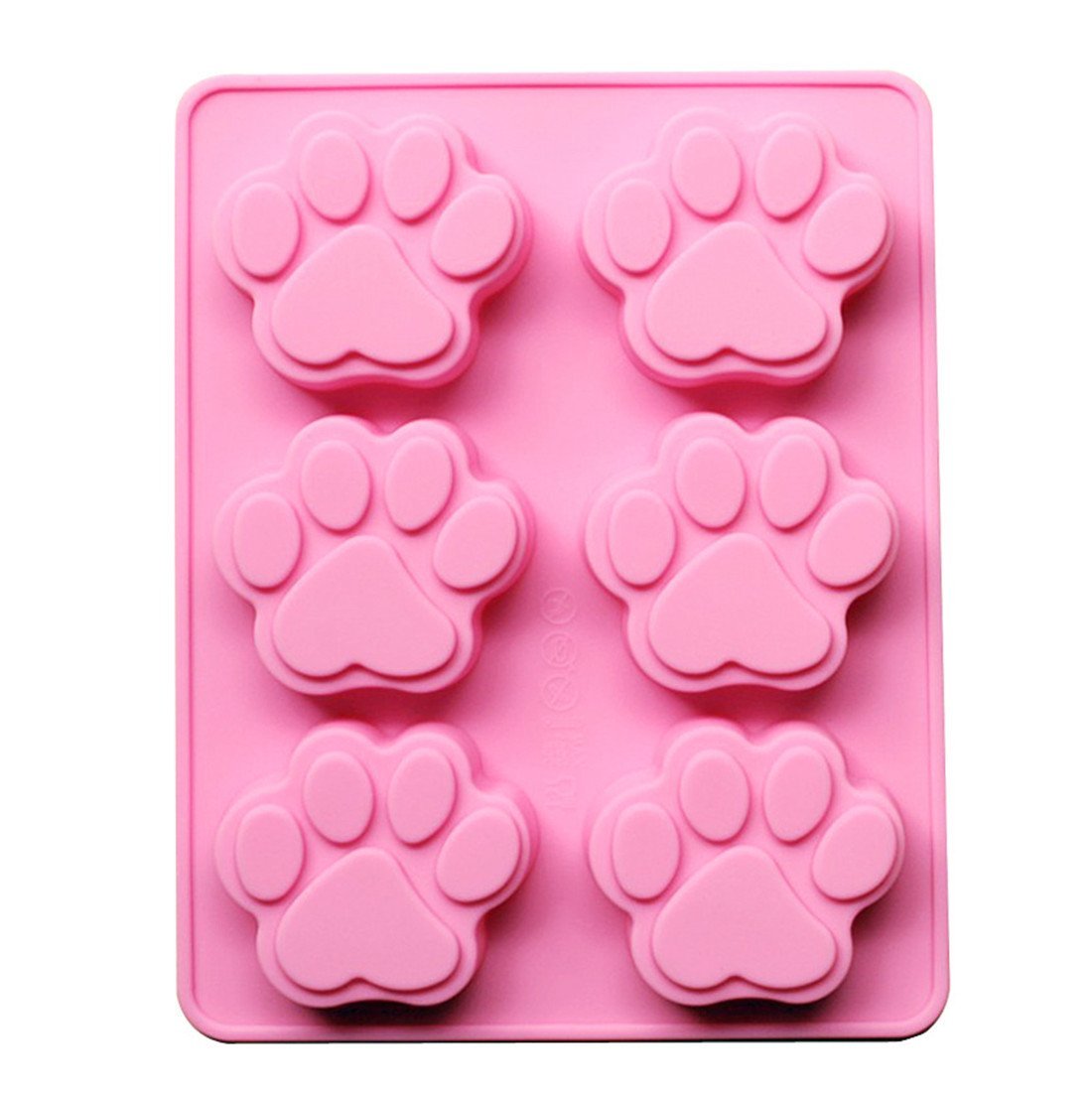 Cherryard Family Baking Tools 6-Cavity Cat Paw Shaped Silicone Cake ...