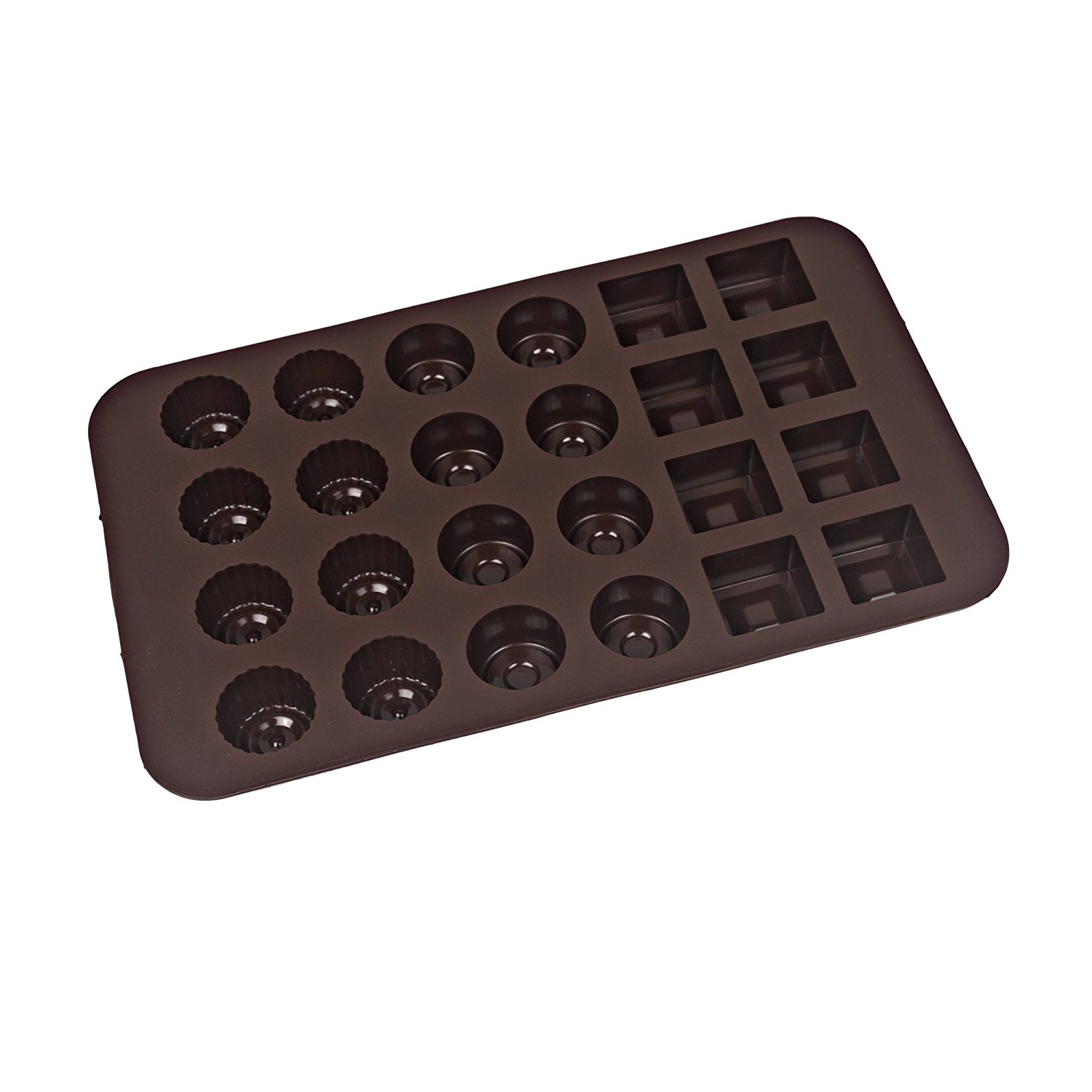 Webake 24-Cavity Silicone Chocolate Molds, Candy Molds, 2 Pack, 3 ...