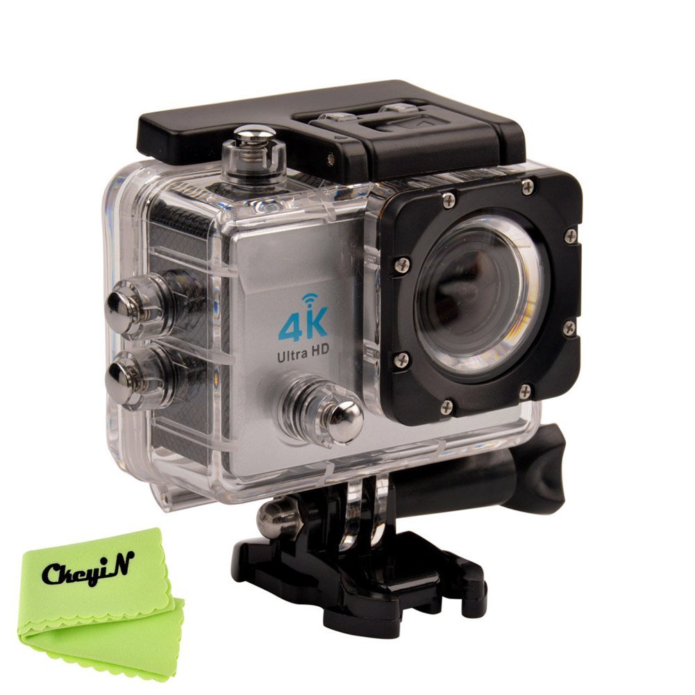 Ckeyin ® 4K Ultra HD DV Waterproof Outdoor Edition Sports Video Camera WIFI Action Camera with 2