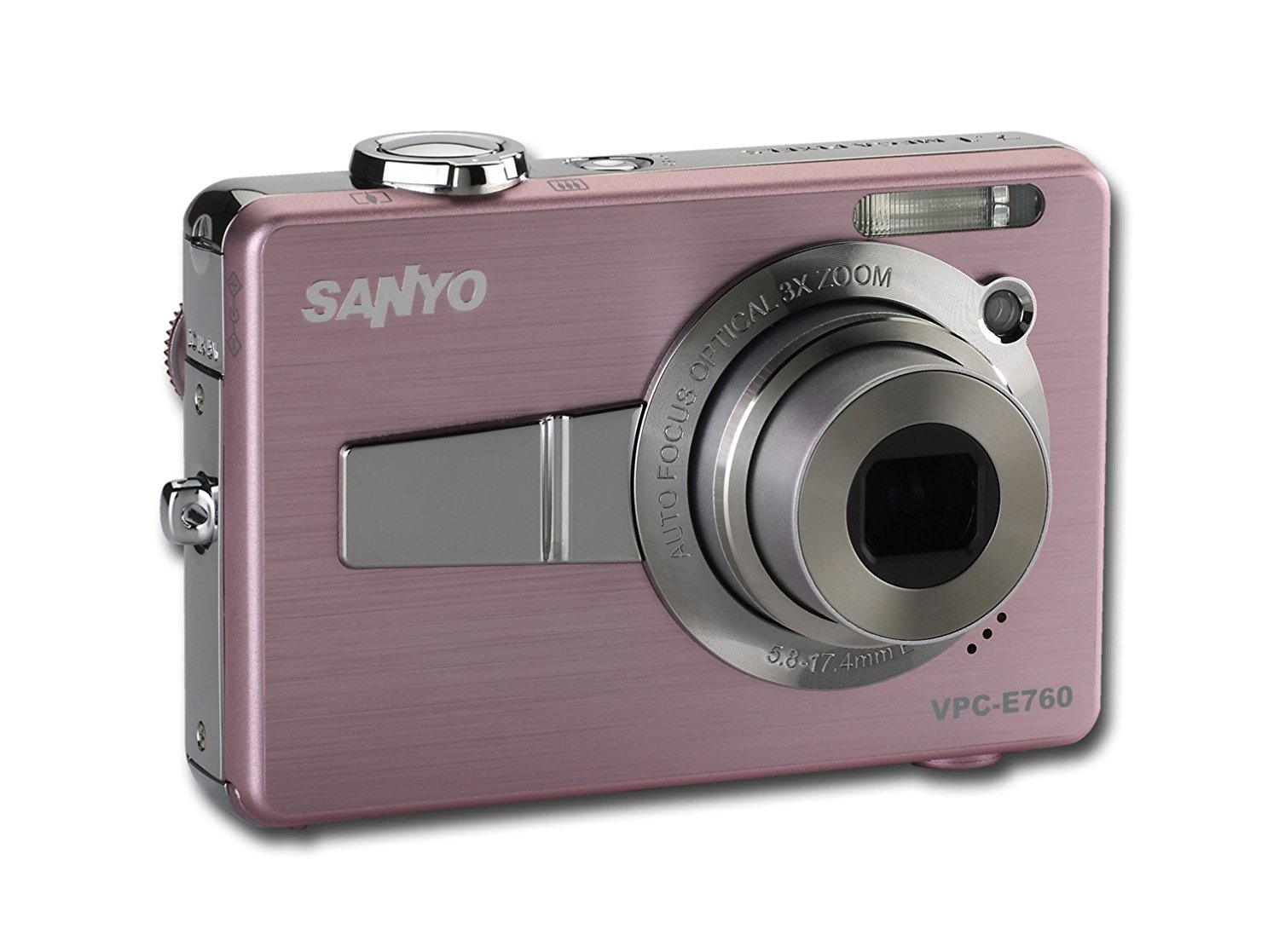 Sanyo E760 7.1MP Digital Camera with 3x Optical Zoom (Pink) N4 free ...