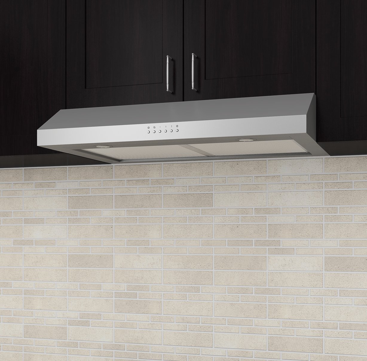 Ancona Slim C2 Twin Motor 425 CFM Under Range Hood, 30Inch N4