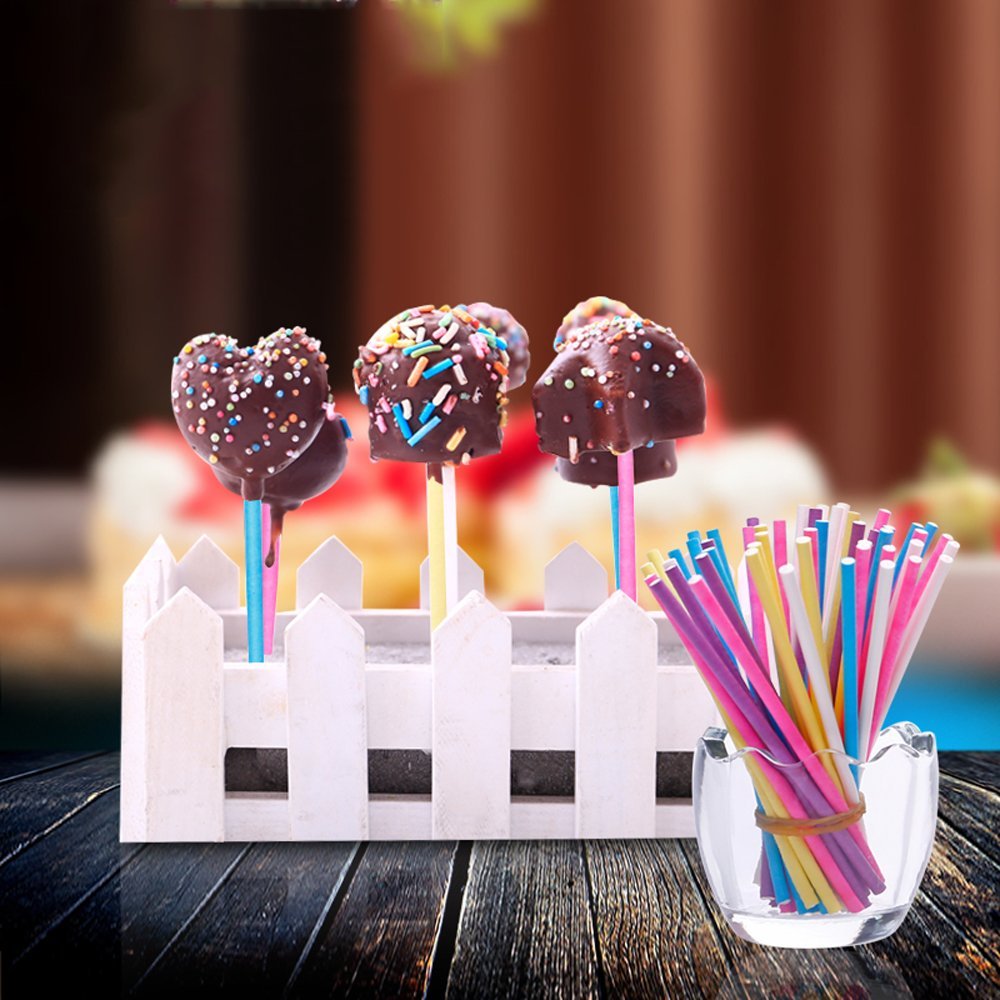 Dealglad 100pcs paper lollipop sucker sticks for cake pops candy 6