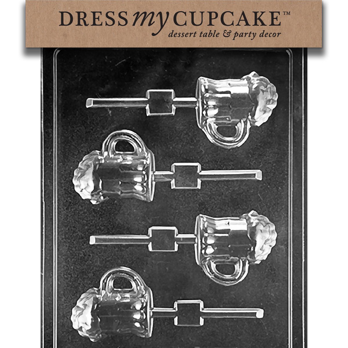 Dress My Cupcake Chocolate Candy Mold, Puzzle Piece Lollipop Autism