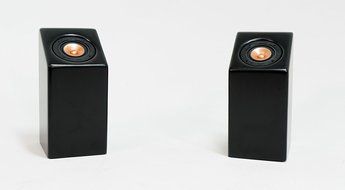 Fyssion D4 with 4" Full Range Driver Pair Matte Black Off-Axis Speakers N4