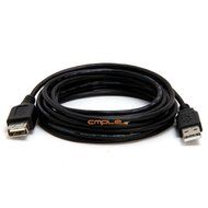 Cmple - USB 2.0 A Male to A Female Extension Cable -15FT (Black) N4
