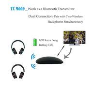 eranton&reg; Multipoint Connection 2-in-1 3.5mm A2DP Bluetooth Audio Receiver Transmitter for TV PC Ipod CD Player... N6