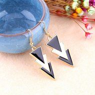 Oligex(TM) Fashion Long Earrings For Women Black Earrings Vinage Dangle Earring Drop Gold Earrings Geometric Triangle... N3