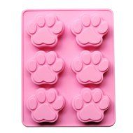 Cherryard Family Baking Tools 6-Cavity Cat Paw Shaped Silicone Cake Molds Candy Molds Chocolate Molds Jello Molds... N4