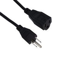 6-Inch Power Extension Cable, 5-Pack, Outlet Saver, 18 AWG