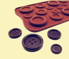 Drhob 1pcs Hot Sale Useful Silicone Chocolate Ice-Cubes Tray Mold For 19 buttons Shape Cooking Tools N2