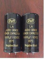 2pcs 10000uF/63V Nover LA Audio Grade Power Capacitor 30x60mm 85&deg;C