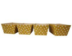 Welcome Home Oven-Safe Free Standing Paper Baking Pans, Yellow, 1-Pack (4 Pieces) N2