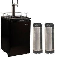 Edgestar Ultra Low Temp Home Brew Dual Tap Kegerator with Kegs - Black N2