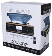 Boytone BT-19DJW-C 3-speed Turntable, 2 Built in Speakers Large Digital Display AM/FM, Cassette, USB/SD/AUX/MP3... N6