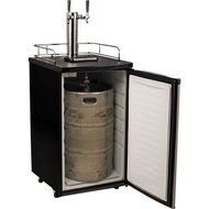 Edgestar Ultra Low Temp Home Brew Dual Tap Kegerator with Kegs - Black N3