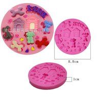 SHINA New Arrival Fondant Silicone Sugar House And Dog Shaped Cake Craft Mold For Your Baby N2