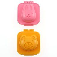 Kotobuki Plastic Egg Mold, Rabbit and Bear