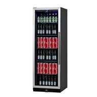 KingsBottle 450 Can Beverage Cooler, Stainless Steel with Glass Door N14