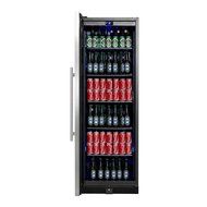 KingsBottle 450 Can Beverage Cooler, Stainless Steel with Glass Door N15