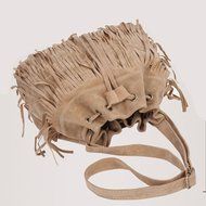 Creazy Women Messenger Women Fashion Casual Tassel Solid Bags Drawstring Should (Brown) N2