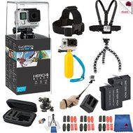 Gopro Hero 4 Black Ready Set Go Bundle Includes: Go Pro Hero4 Black + Head Strap + Chest Strap + Floaty Bobber...