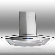AKDY AWR88CS1430 30" Wall Mount Ducted Range Hood with 760 CFM Motor 3 Speed Fan Levels Touch Control Panel LED...