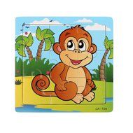 Monkey Puzzles Toys ，BeautyVan Wooden Monkey Puzzle Developmental Baby Kids Training Toy N3