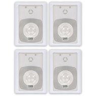 Acoustic Audio 151W Indoor Outdoor 2 Way Speakers 1200 Watt White 2 Pair Pack 151W-2Pr
