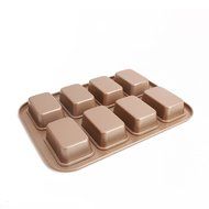 MyLifeUNIT Non Stick Mini Loaf Pan, Carbon Steel Loaf Pan 8 Piece, Gold N3