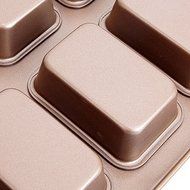 MyLifeUNIT Non Stick Mini Loaf Pan, Carbon Steel Loaf Pan 8 Piece, Gold N4
