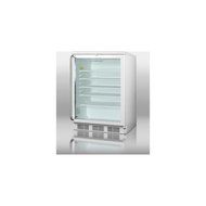 Summit SCR600LSH 24&quot; Wide GlassDoor Refrigerator With Factory Installed Lock Automatic Defrost Adjustable Shelves... N5