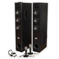 Acoustic Audio TSi450 Bluetooth Powered Floorstanding Tower Multimedia Speakers with Optical Input and Mics TSi450DM2 N2