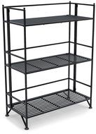 Convenience Concepts Designs-2-Go 3-Tier Folding Metal Corner Shelf, White N34